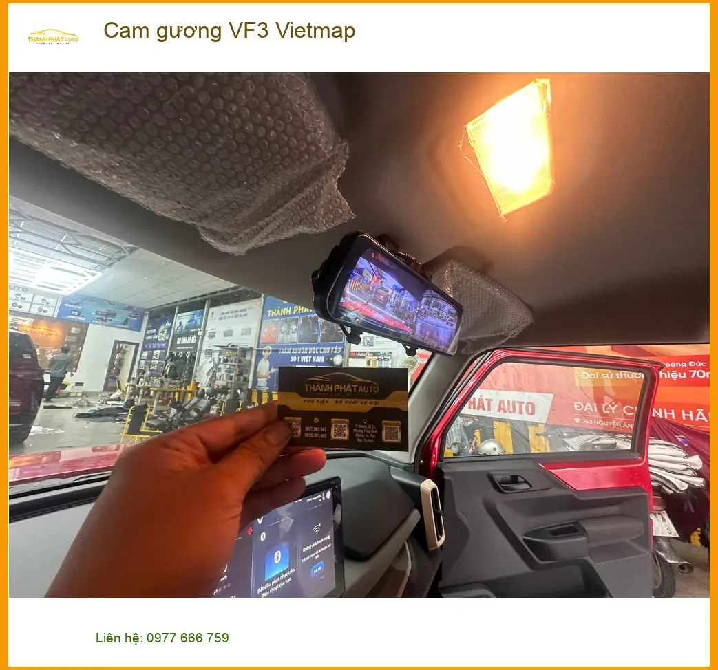 Chú Bách lắp cam gương Vietmap cho VinFast VF3 tại Củ Chi an tâm mọi hành trình ảnh thực tế 3
