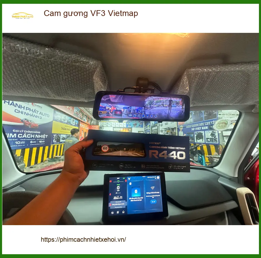 Chú Bách lắp cam gương Vietmap cho VinFast VF3 tại Củ Chi an tâm mọi hành trình ảnh thực tế 4