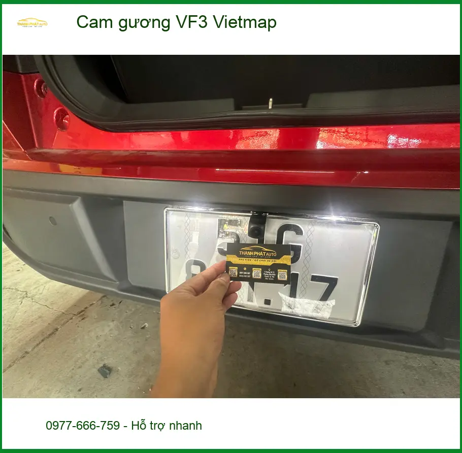 Chị Thanh lắp Cam gương VF3 Vietmap cho VinFast VF3 ở Quận 12