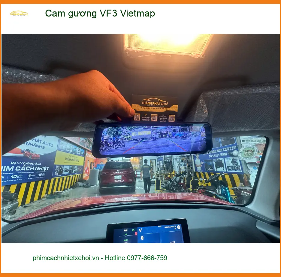 Chị Thanh lắp Cam gương VF3 Vietmap cho VinFast VF3 ở Quận 12 ảnh thực tế 4