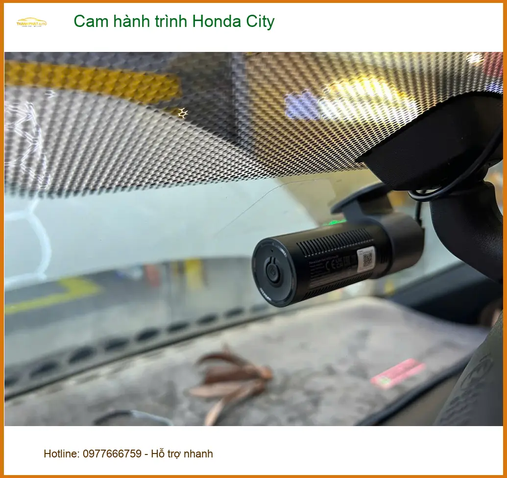 Chú Văn Tám lắp cam hành trình Honda City tại Củ Chi để yên tâm lái xe đường dài ảnh thực tế 2