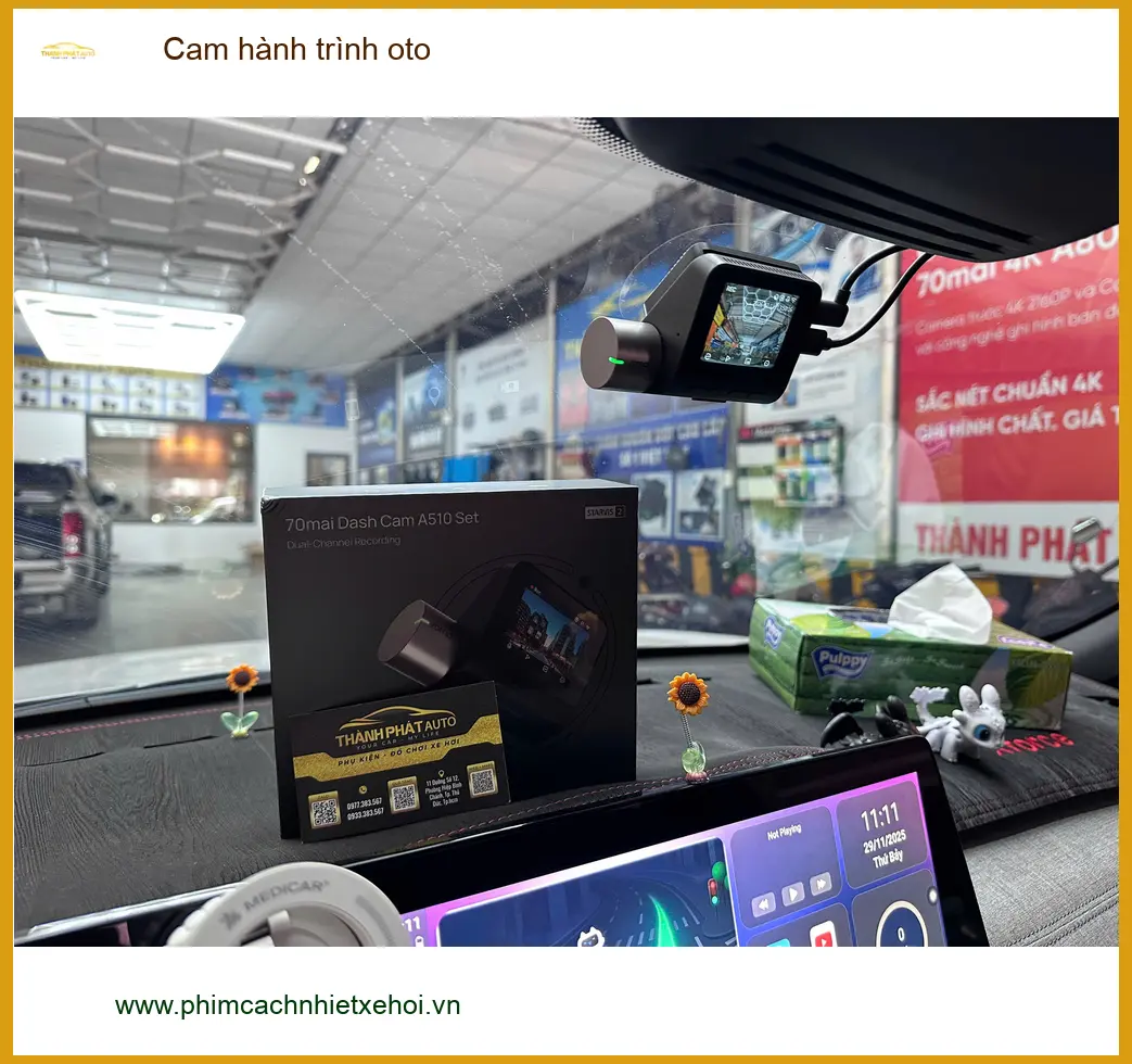 Anh Đức Long lắp Cam hành trình oto cho VinFast Lux A2.0 tại Quận 3 ảnh thực tế 2