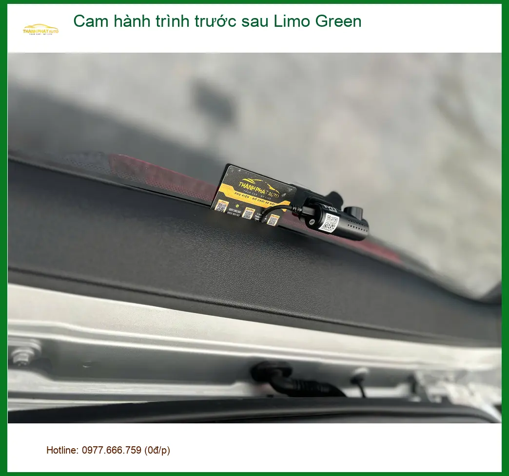 Chị Mai lắp cam hành trình trước sau Limo Green cho Ford Everest tại Quận 7
