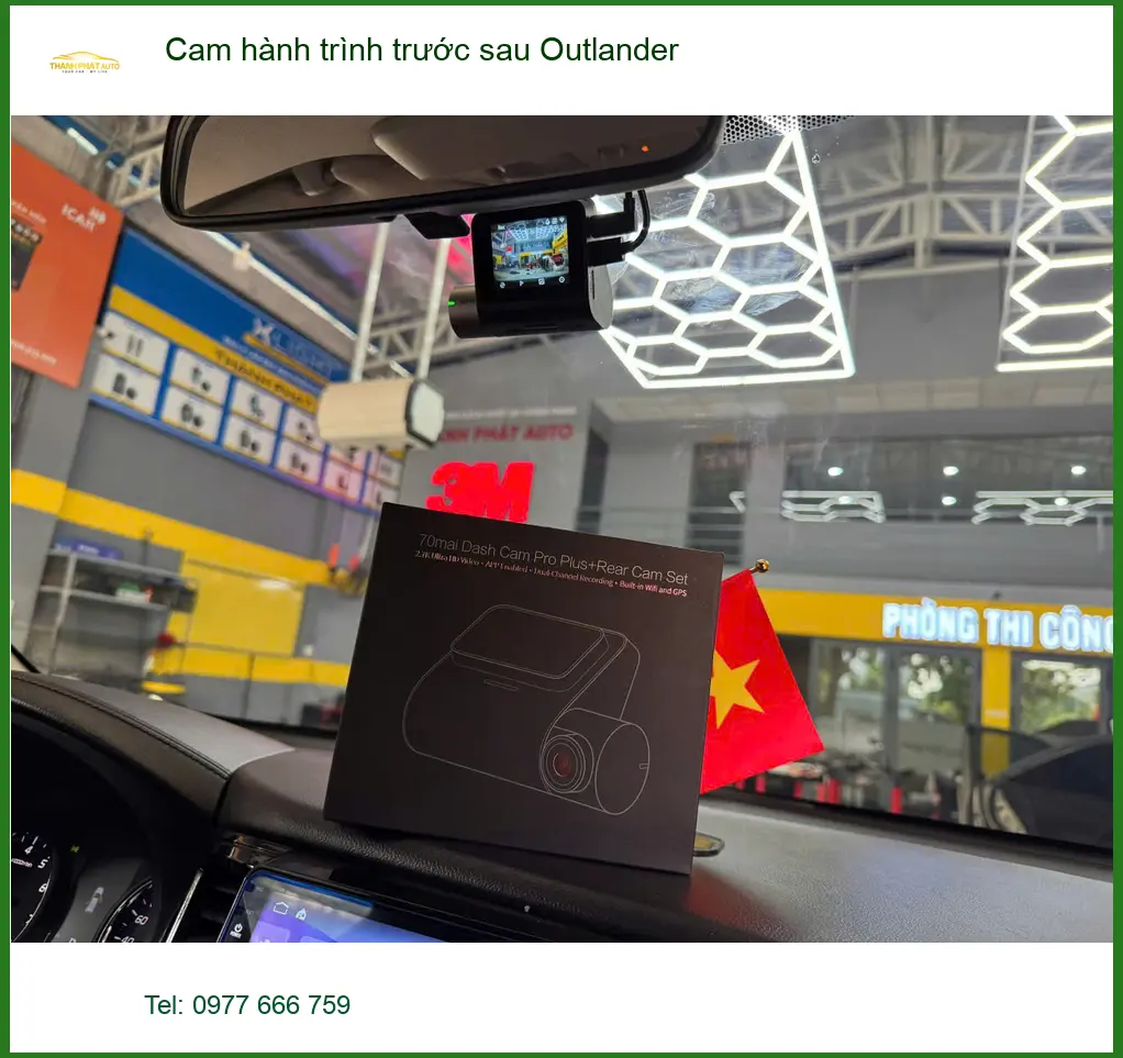 Anh Bách lắp cam hành trình trước sau Outlander tại Quận 4 để an tâm lái xe đường dài ảnh thực tế 2