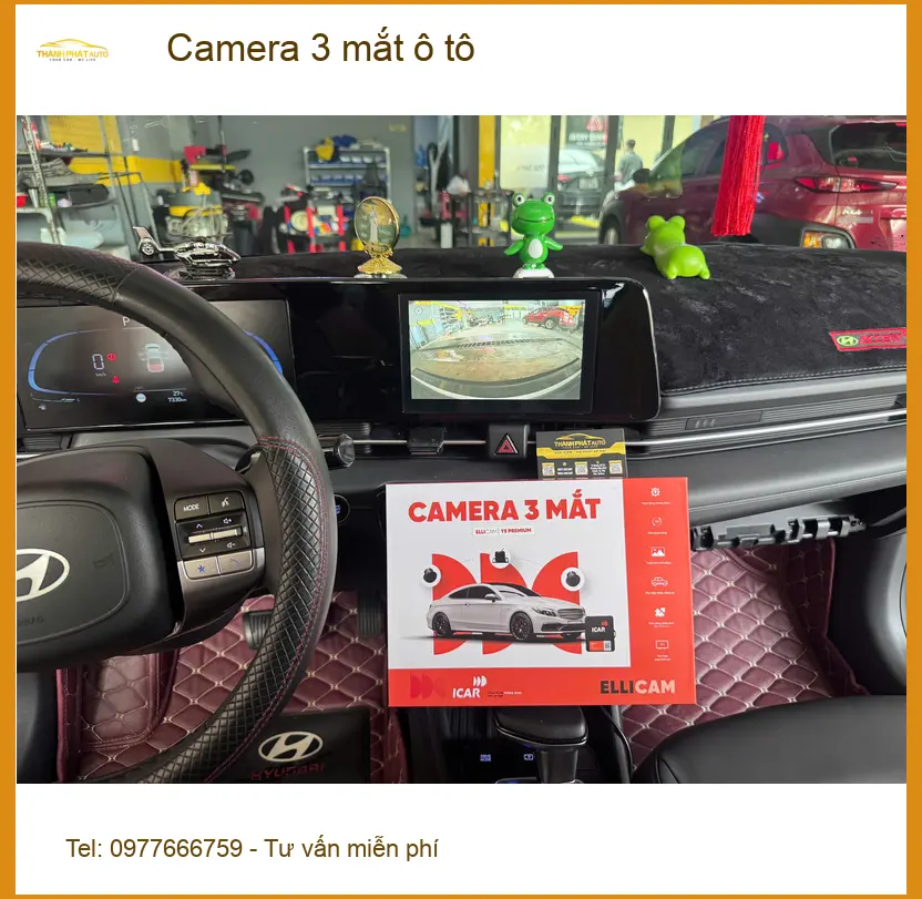Anh Khôi lắp Camera 3 mắt ô tô tại Quận 10 cho xe Kia Seltos ảnh thực tế 5