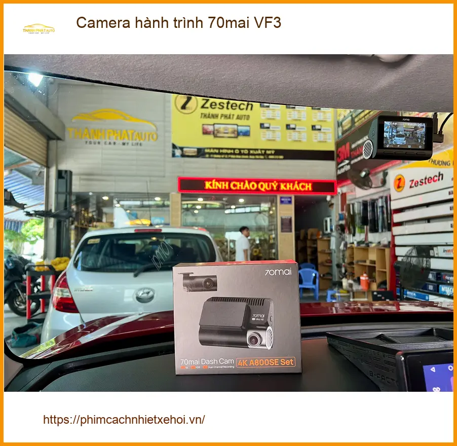 Anh Tấn lắp Camera hành trình 70mai VF3 cho Hyundai Santa Fe tại Quận 10