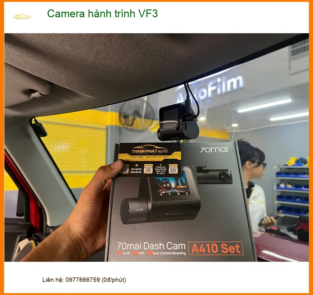 Anh Tấn lắp Camera hành trình VinFast VF3 tại Quận 6 để ghi lại hành trình an toàn ảnh thực tế 4