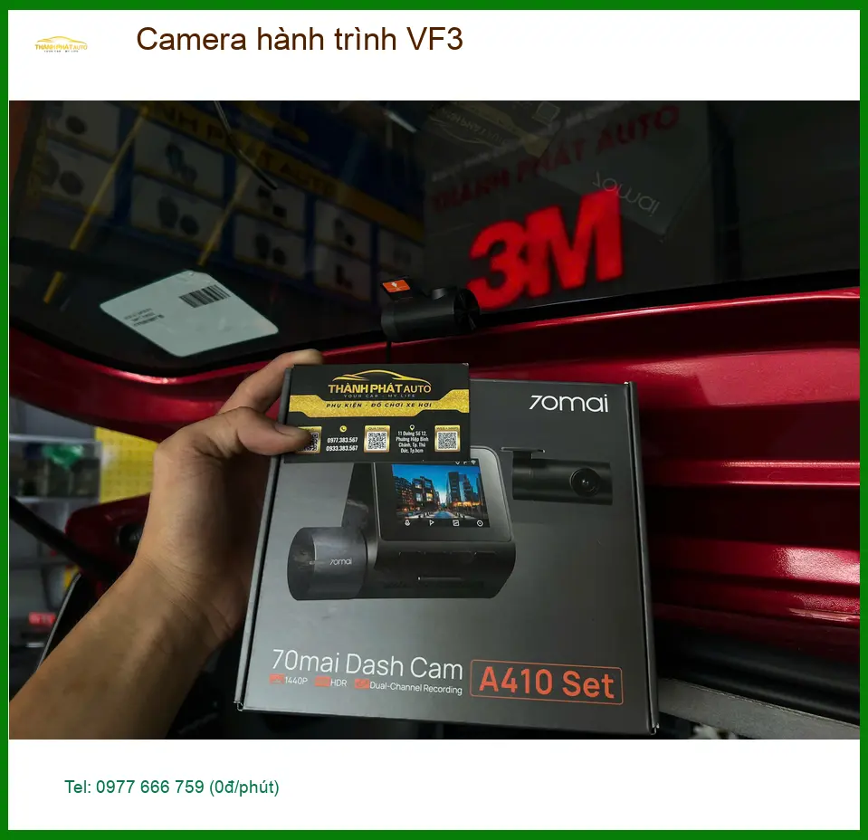 Anh Tùng lắp Camera hành trình VF3 tại Quận 4 vì muốn ghi lại hành trình rõ nét