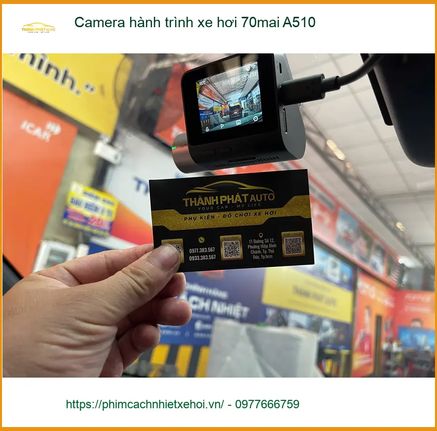 Anh Khôi lắp Camera hành trình xe hơi 70mai A510 cho Honda CRV tại Cần Giờ