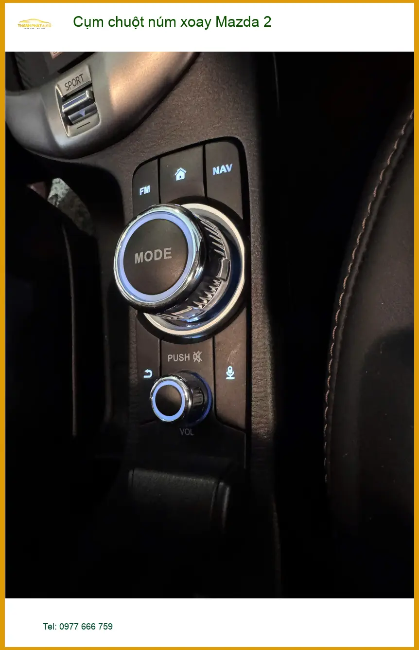 Anh Minh lắp Cụm chuột núm xoay Mazda 2 tại Nhà Bè điều khiển giải trí mượt hơn ảnh thực tế 2