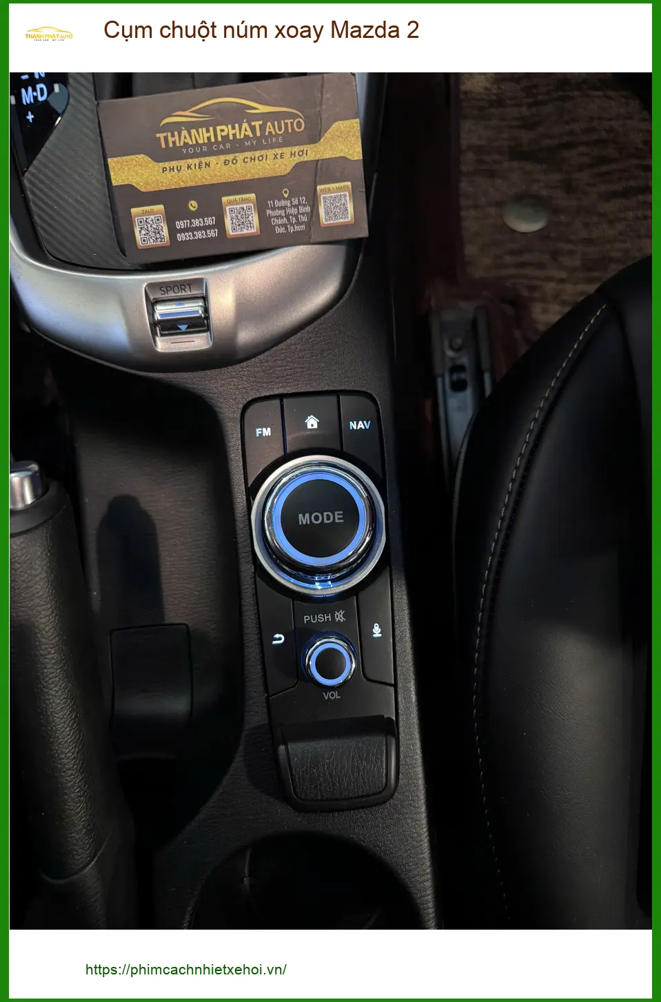 Anh Minh lắp Cụm chuột núm xoay Mazda 2 tại Nhà Bè điều khiển giải trí mượt hơn ảnh thực tế 3