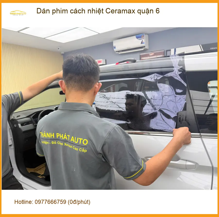 Dịch Vụ Dán Phim Cách Nhiệt Ô Tô Ceramax Quận 6 - Lắp Đặt Uy Tín TPHCM ảnh thực tế 2