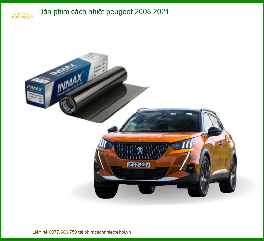 Dán Phim Cách Nhiệt Peugeot 2008 2021 - Trung Tâm Gắn Chính Hãng TPHCM