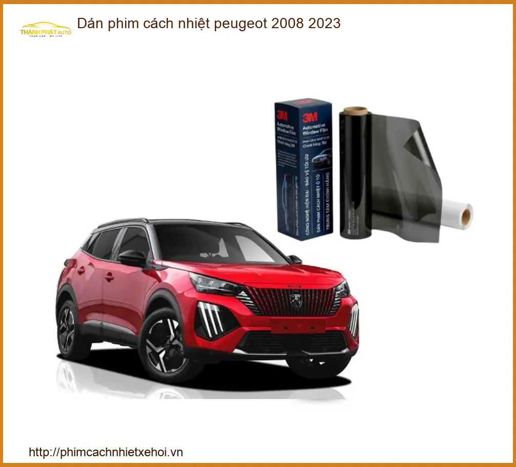 Dán Phim Cách Nhiệt Peugeot 2008 2023 - Địa Chỉ Lắp Đặt Uy Tín TPHCM