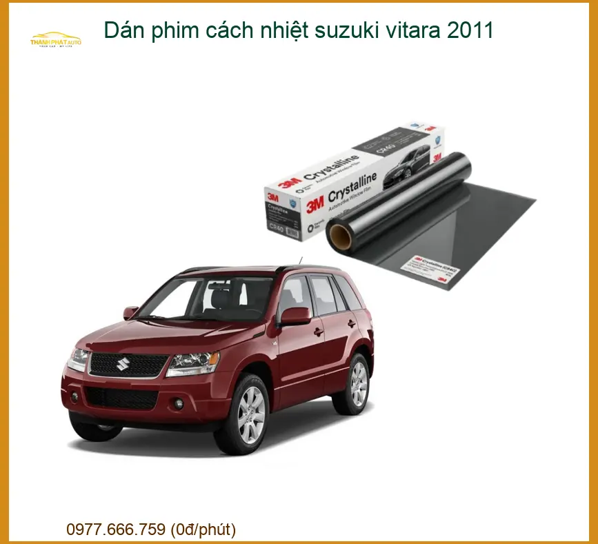 Dán phim cách nhiệt Suzuki Vitara 2011 - Địa Chỉ Lắp Đặt Chính Hãng TPHCM