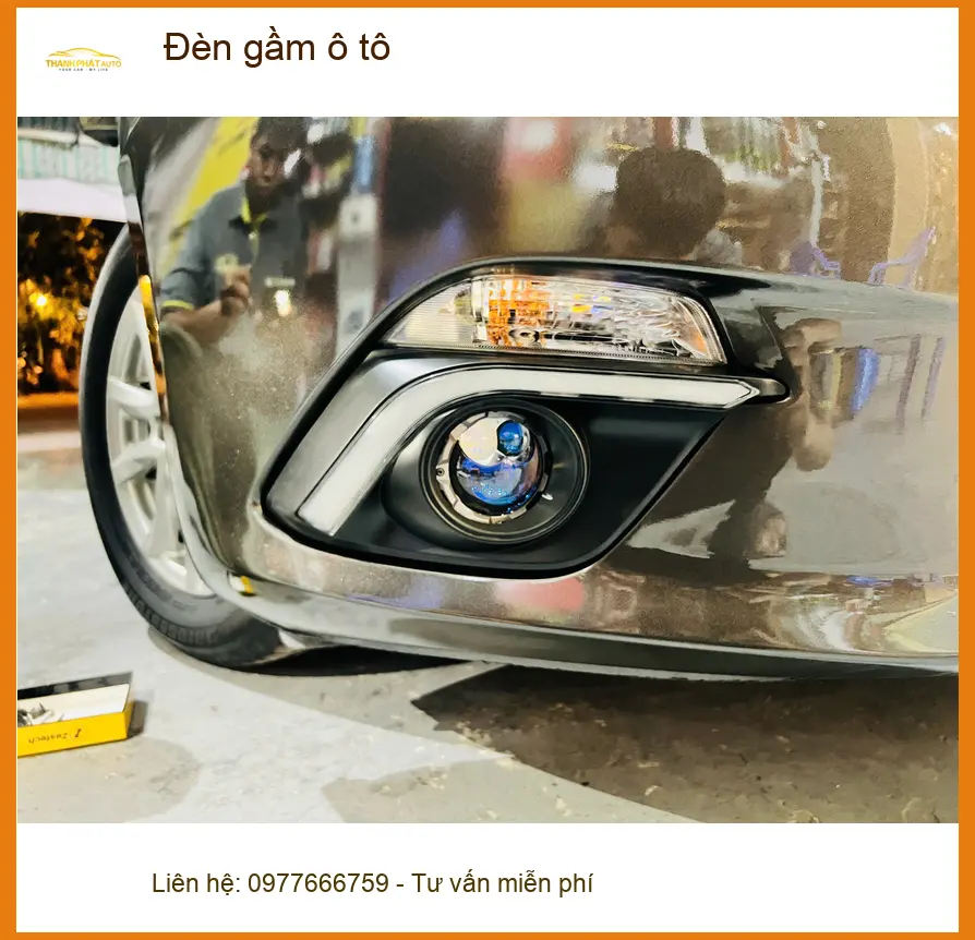 Chú Dũng độ đèn gầm ô tô cho Mitsubishi Attrage ở Quận 3, đèn zin yếu ảnh thực tế 3