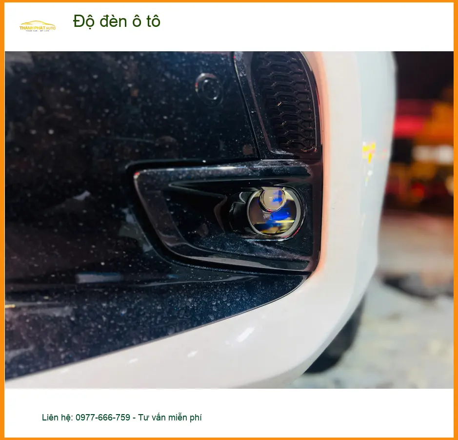 Anh Khang độ đèn ô tô cho Hyundai Santa Fe tại Quận 2 vì đèn zin quá yếu khi đi đêm ảnh thực tế 4