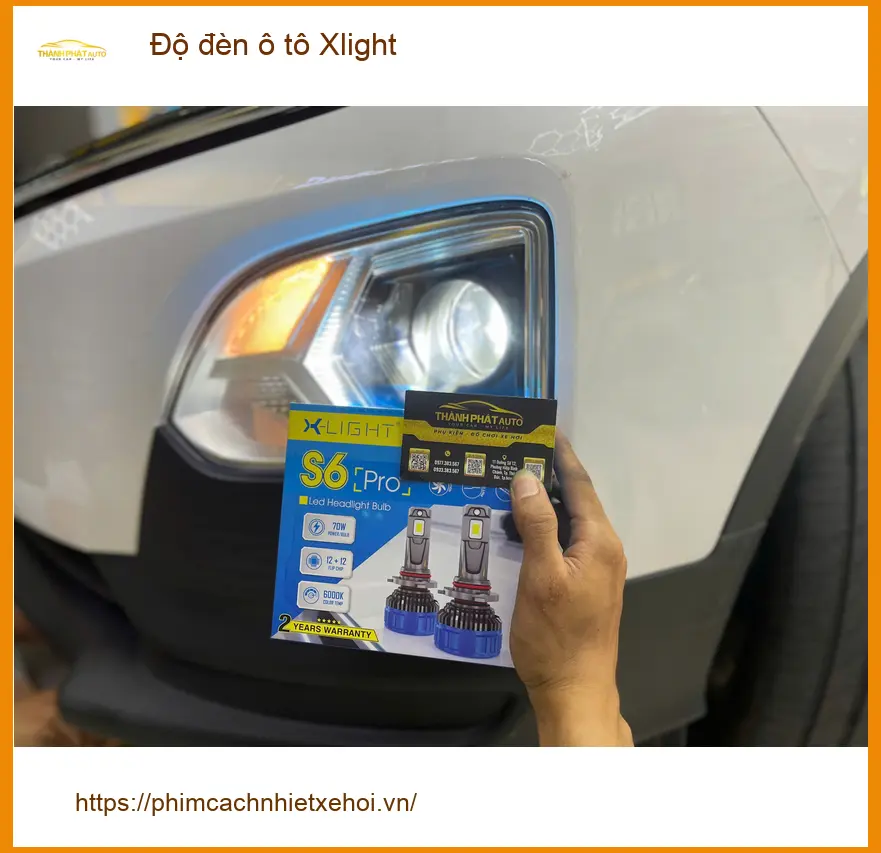 Anh Quang độ đèn ô tô Xlight cho Hyundai Accent tại Quận 9 vì đèn zin quá tối ảnh thực tế 2