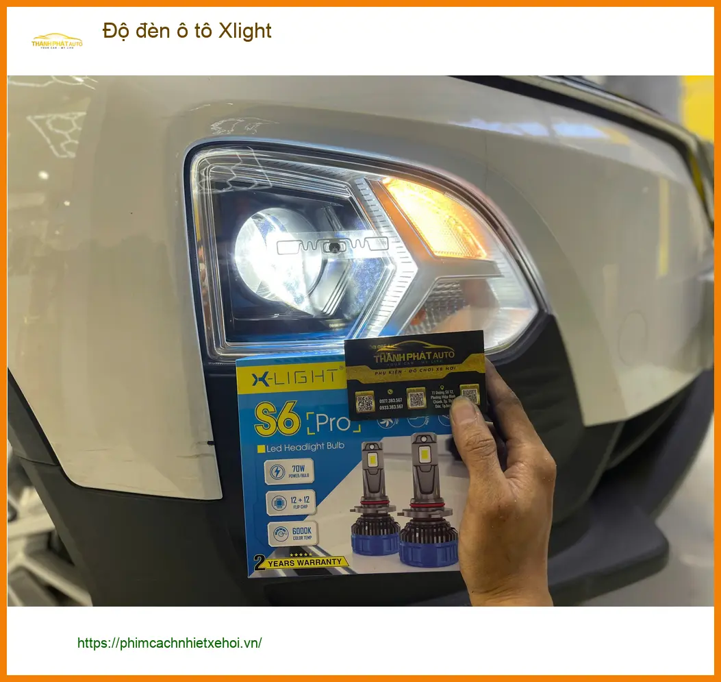Anh Tùng độ đèn ô tô Xlight cho Hyundai Accent tại Nhà Bè vì đèn zin quá yếu