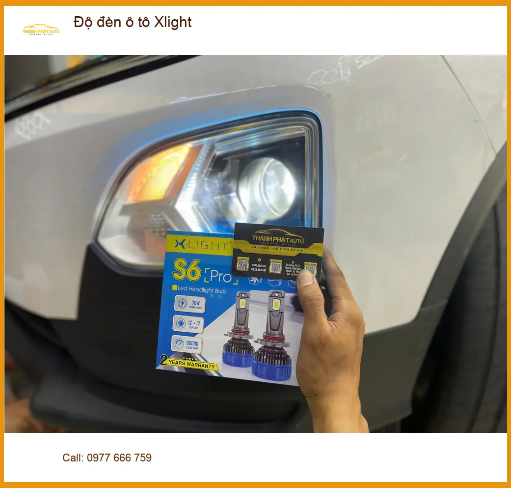 Anh Tùng độ đèn ô tô Xlight cho Hyundai Accent tại Nhà Bè vì đèn zin quá yếu ảnh thực tế 4
