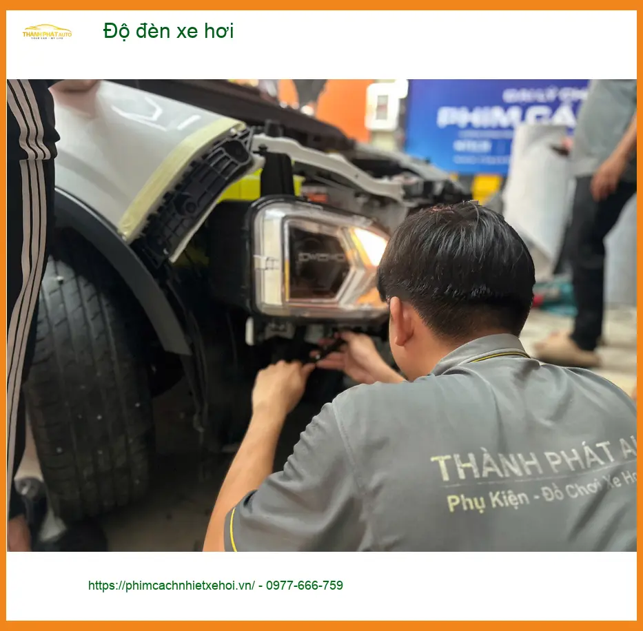 Anh Tấn độ đèn xe hơi Mitsubishi Xpander tại Phú Nhuận để sáng hơn