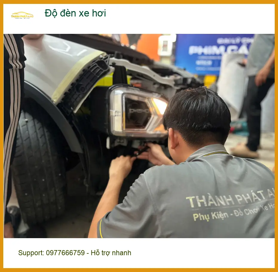 Anh Khang độ đèn xe hơi Hyundai Accent vì đèn zin không đủ sáng tại Hóc Môn ảnh thực tế 4