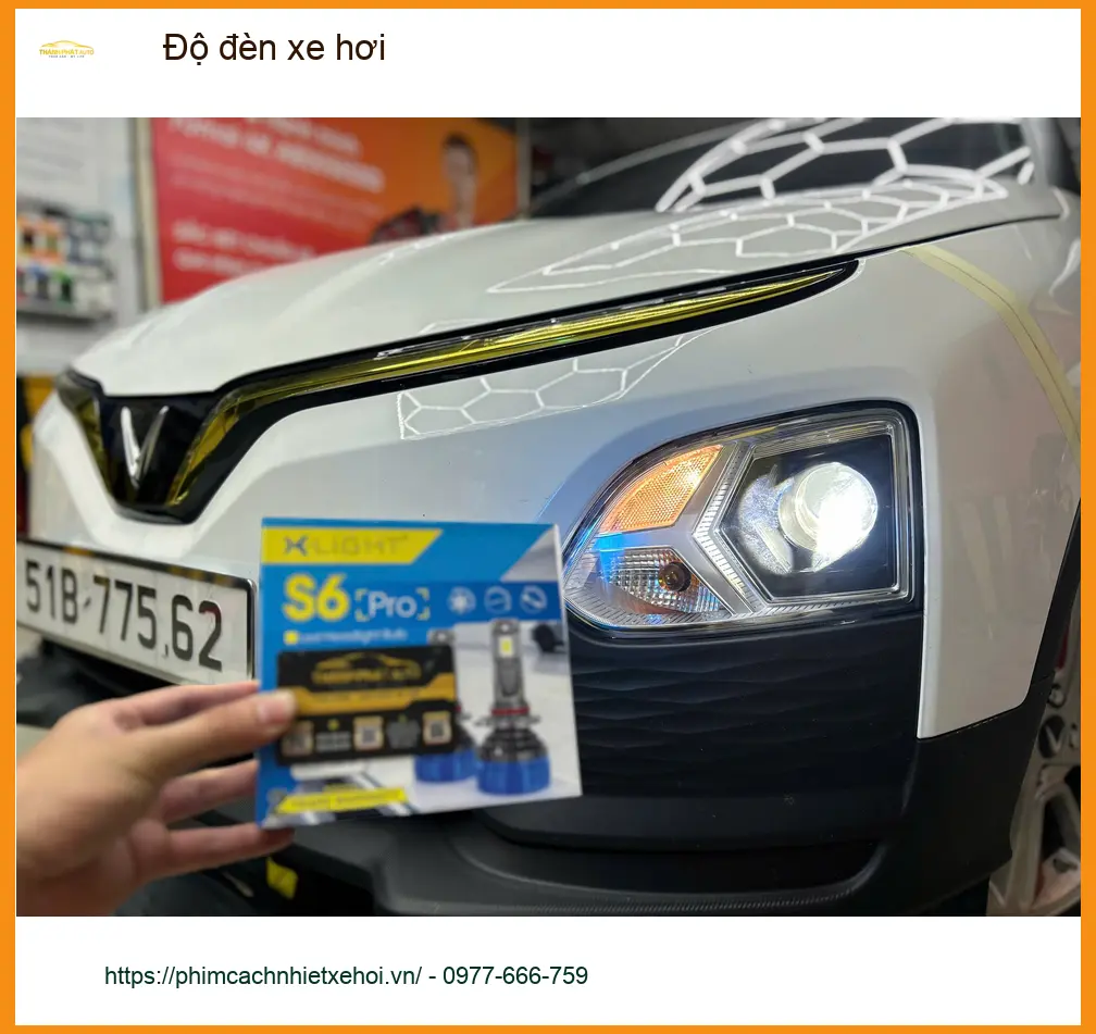 Chú Phúc An độ đèn xe hơi Toyota Fortuner tại Quận 6 để tăng cường ánh sáng ảnh thực tế 3