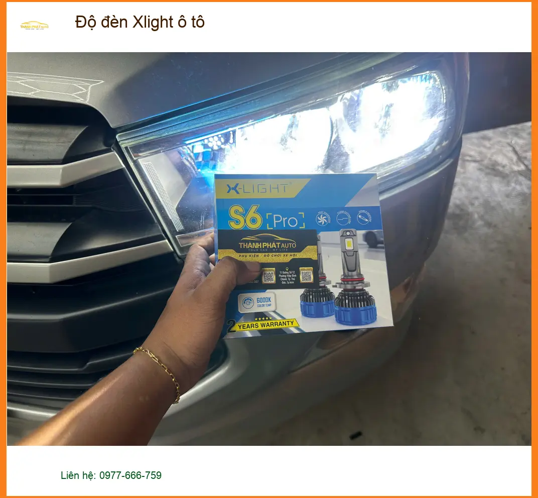 Anh Dũng độ đèn Xlight ô tô cho VinFast Lux A2.0 tại Quận Thủ Đức vì đèn zin yếu ảnh thực tế 2