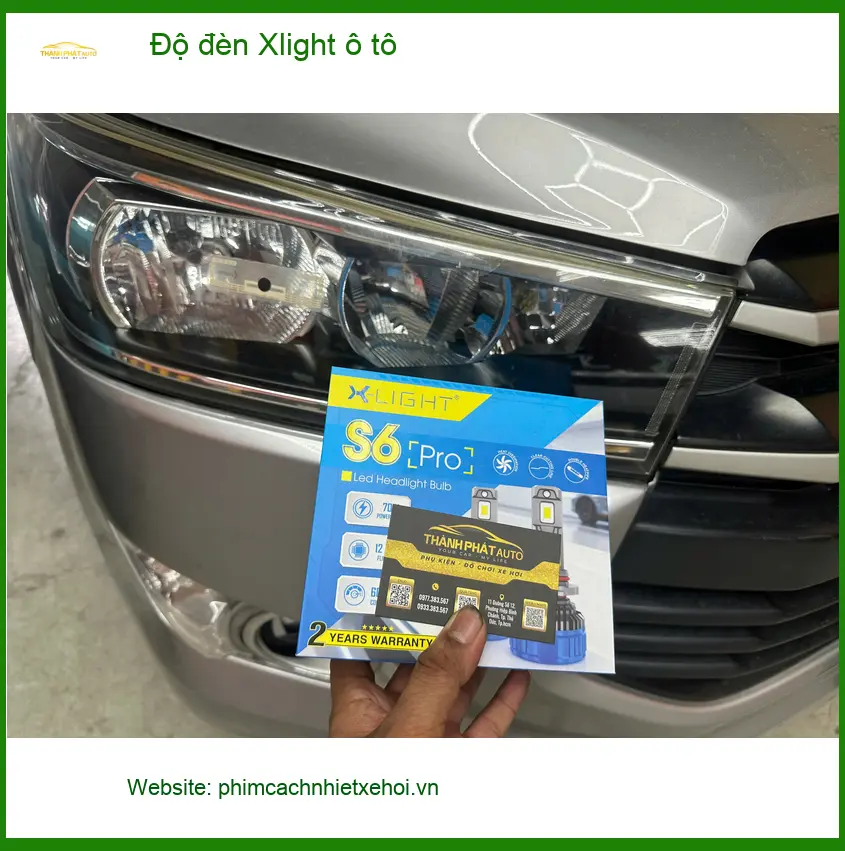 Anh Dũng độ đèn Xlight ô tô cho VinFast Lux A2.0 tại Quận Thủ Đức vì đèn zin yếu ảnh thực tế 4