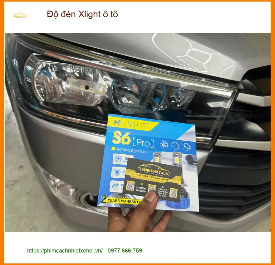 Anh Trọng độ đèn Xlight ô tô cho Hyundai Creta tại Quận 6 vì đèn zin yếu ảnh thực tế 2