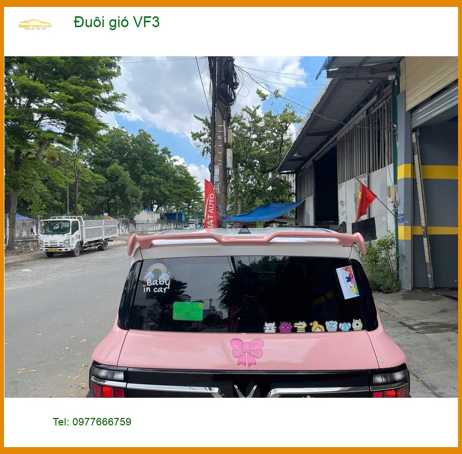 Anh Quang lắp đuôi gió cho VinFast VF3 tại Hóc Môn để tăng vẻ thể thao ảnh thực tế 4