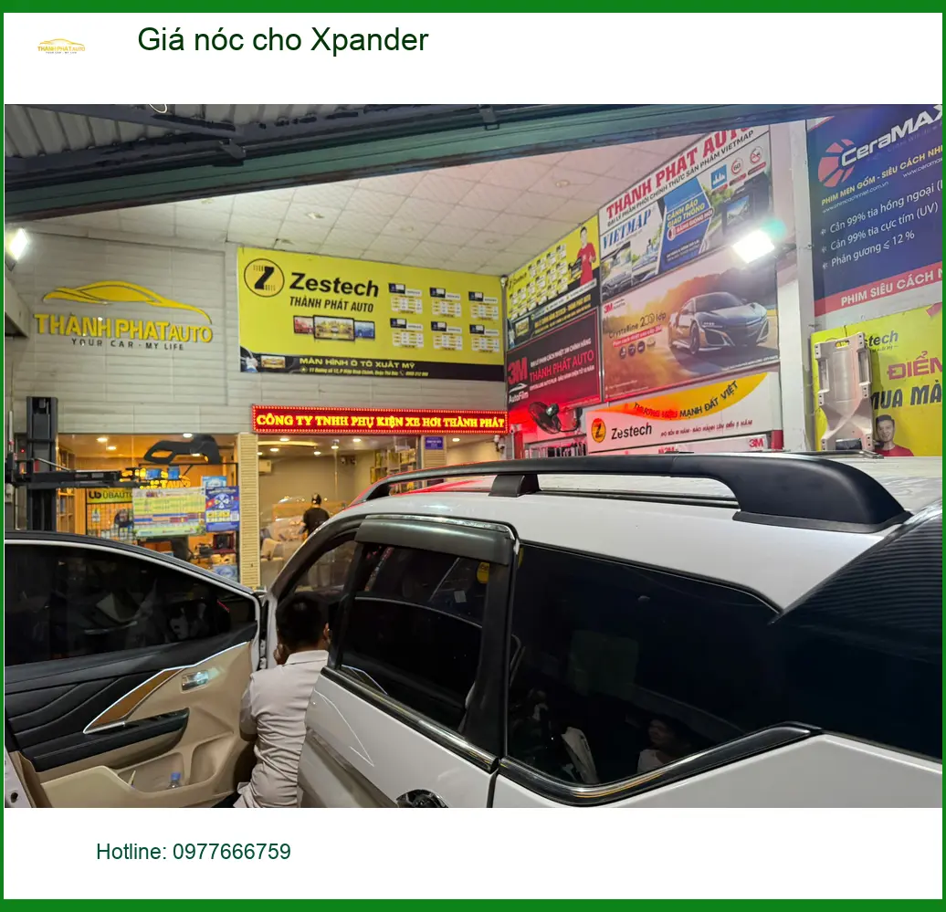 Chị Thảo lắp Giá nóc cho Xpander tại Quận Bình Tân để tiện chở hành lý ảnh thực tế 3