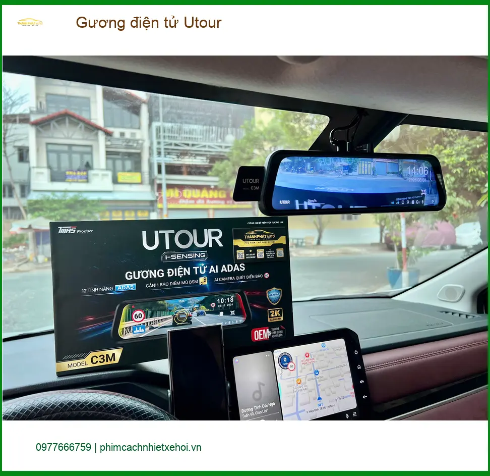 Cô Lan Anh nâng cấp Gương điện tử Utour cho VinFast Lux A2.0 tại Quận Bình Thạnh. ảnh thực tế 3