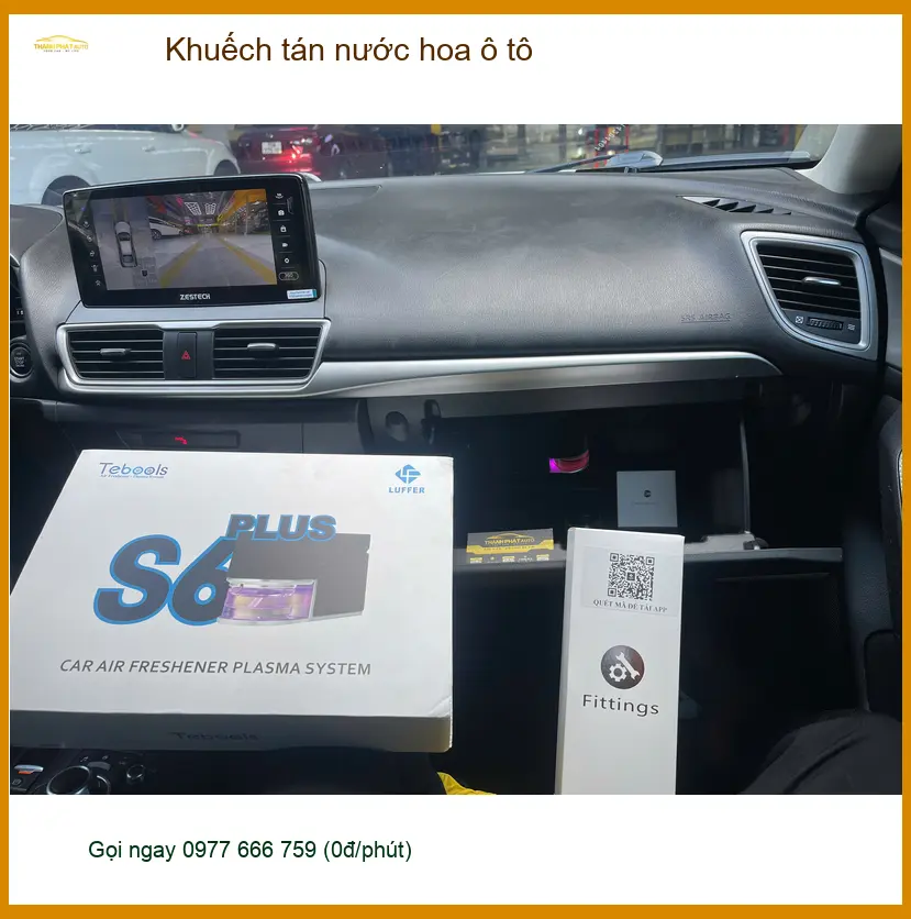 Anh Quang lắp khuếch tán nước hoa ô tô Mazda 3 Quận 4 khử mùi ẩm mốc ảnh thực tế 3