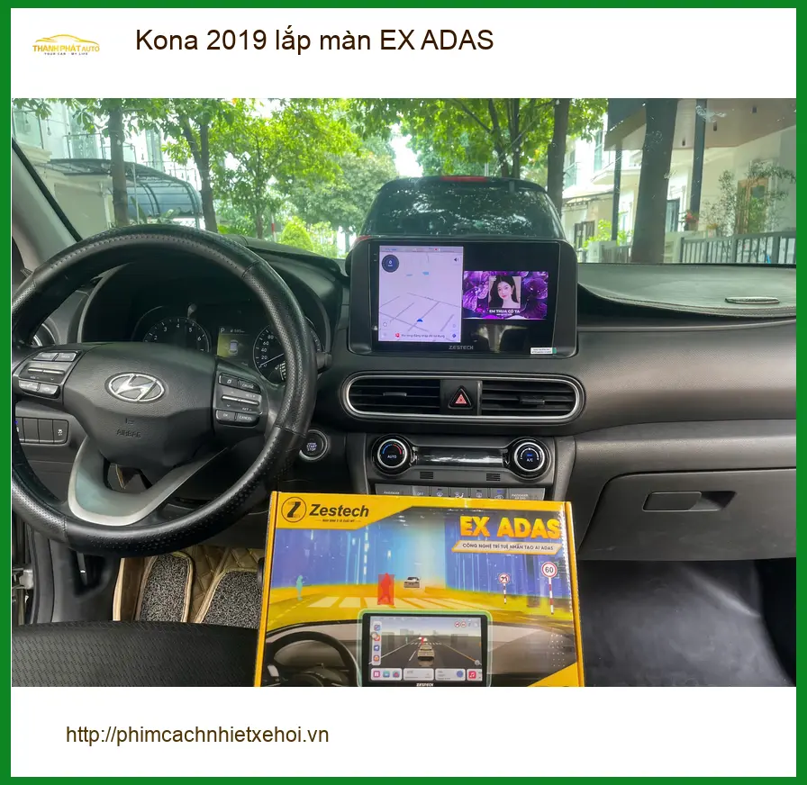 Anh Dũng lắp màn hình EX ADAS cho Kona 2019 tại Quận Bình Chánh. ảnh thực tế 2
