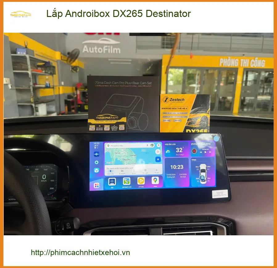 Anh Dũng Santa Fe lắp Androibox DX265 Destinator Quận 8 xem YouTube, bản đồ