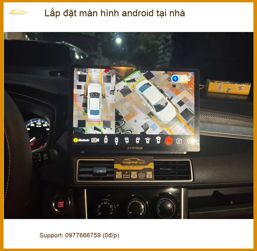 Cô Lan Anh lắp màn hình Android cho Kia K3 tại nhà Bình Chánh ảnh thực tế 3