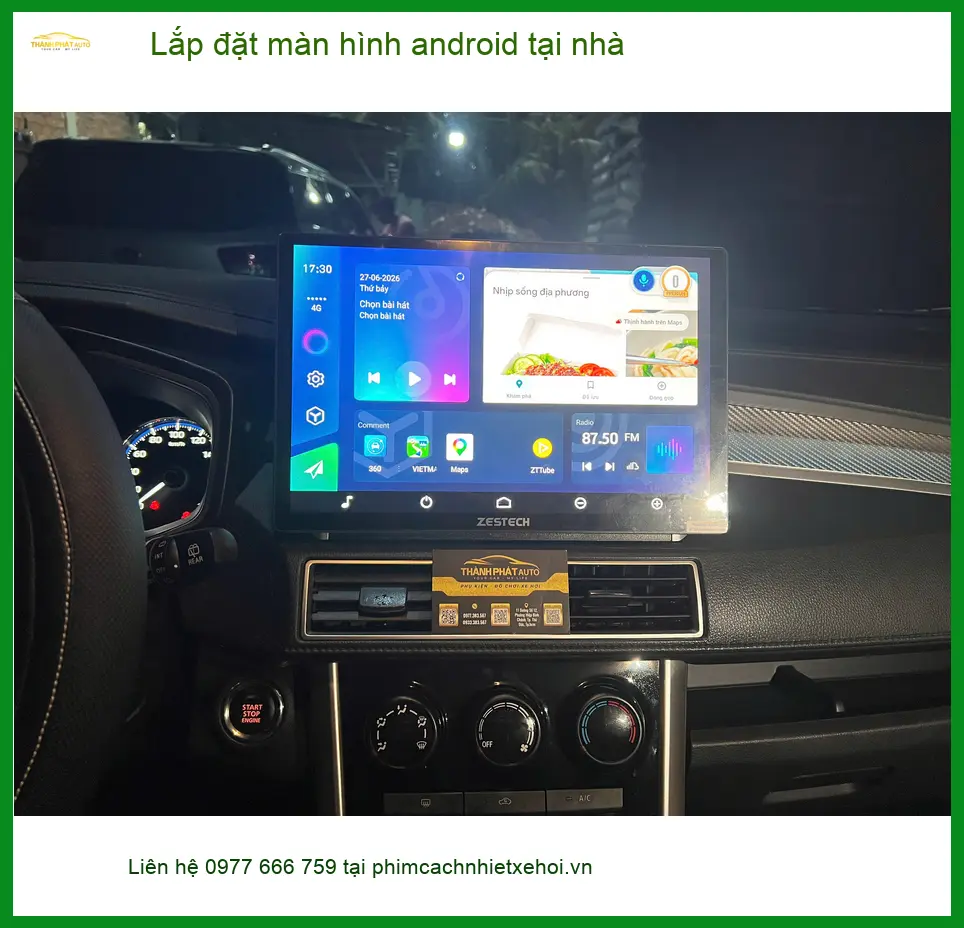 Cô Lan Anh lắp màn hình Android cho Kia K3 tại nhà Bình Chánh ảnh thực tế 4