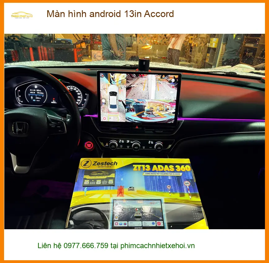 Chú Ba lắp màn hình Android 13in Accord Quận 12 xem bản đồ, giải trí tiện lợi ảnh thực tế 4
