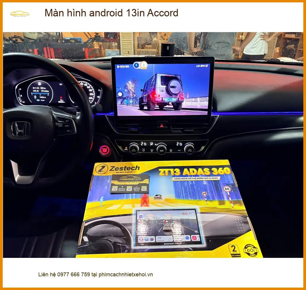 Anh Khải lắp Màn hình Android 13in cho Accord tại Hóc Môn vì màn zin thiếu tính năng ảnh thực tế 2