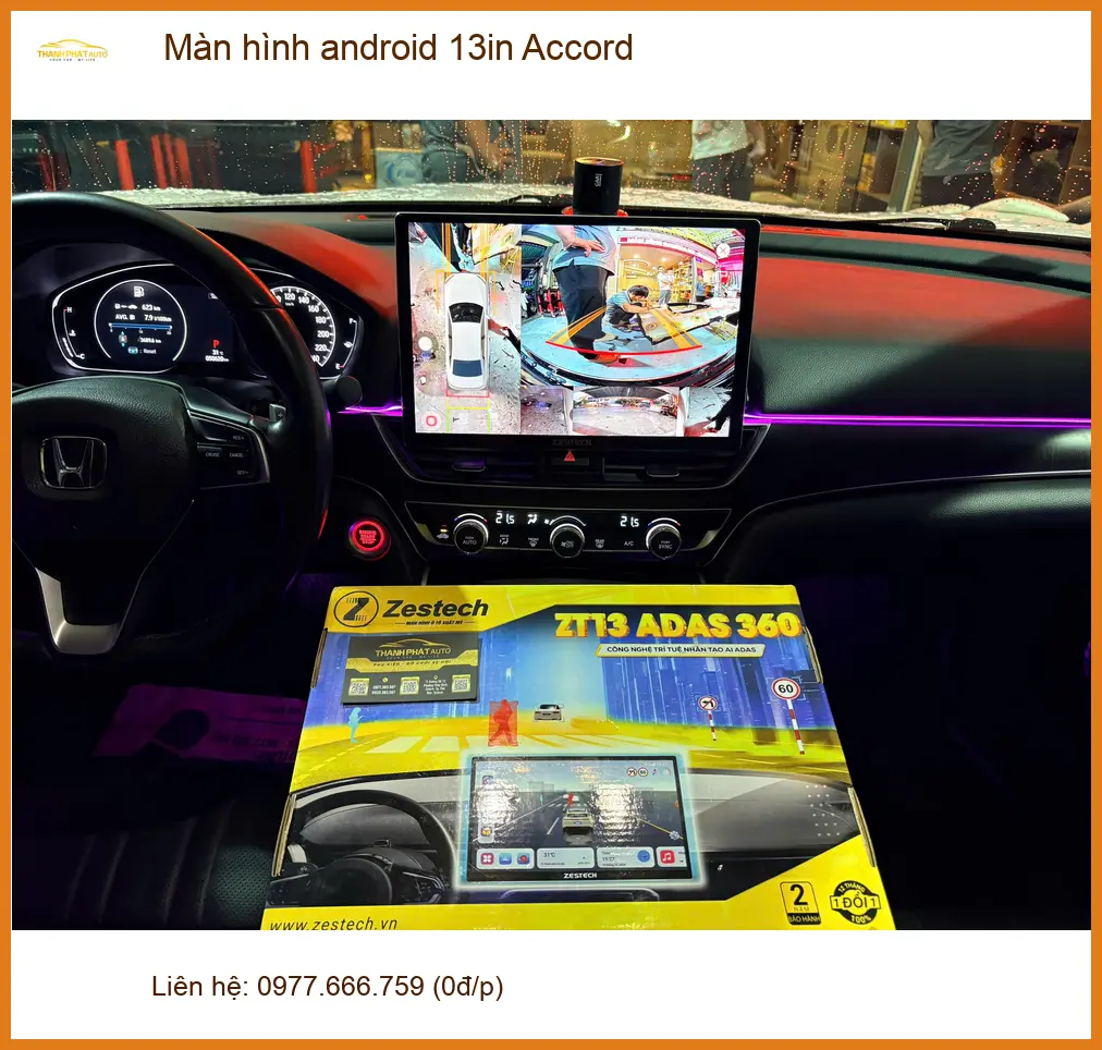 Anh Khải lắp Màn hình Android 13in cho Accord tại Hóc Môn vì màn zin thiếu tính năng ảnh thực tế 3