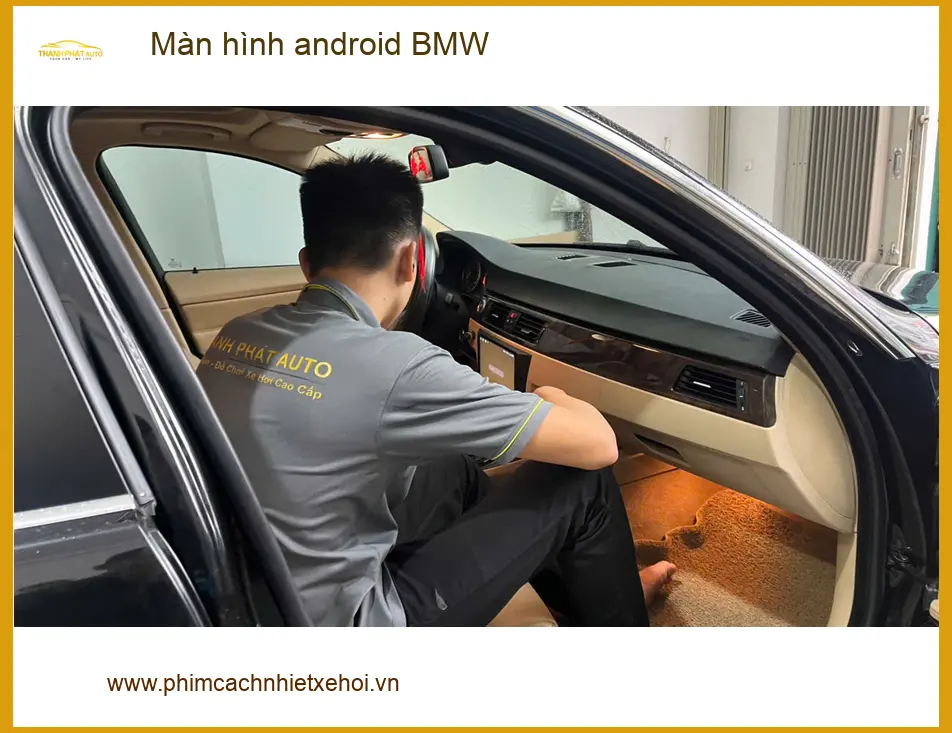 Chị Thảo lắp màn hình Android cho BMW X5 tại Quận Gò Vấp để nâng cấp trải nghiệm lái xe ảnh thực tế 5