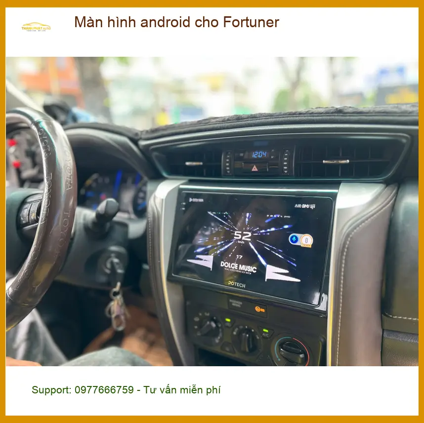 Chú Vỹ lắp màn hình Android cho Fortuner tại Bình Chánh chính hãng, giá tốt ảnh thực tế 4