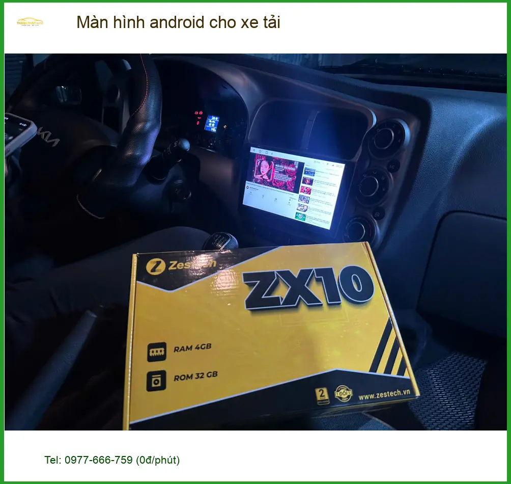 Địa chỉ lắp màn hình Android cho xe tải Hyundai Porter tại Quận 2 uy tín, giá tốt ảnh thực tế 4