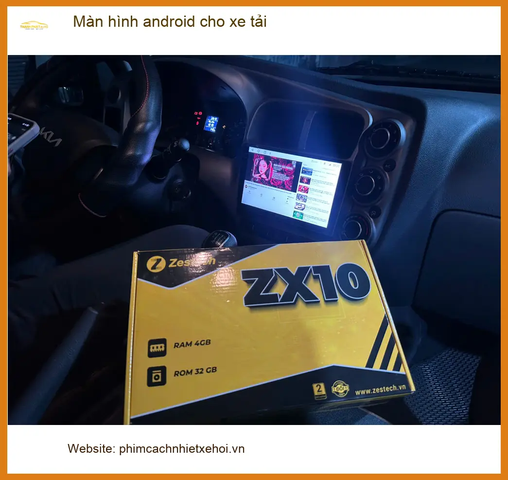 Anh Dũng lắp màn hình android cho xe tải tại Quận Thủ Đức uy tín ảnh thực tế 3