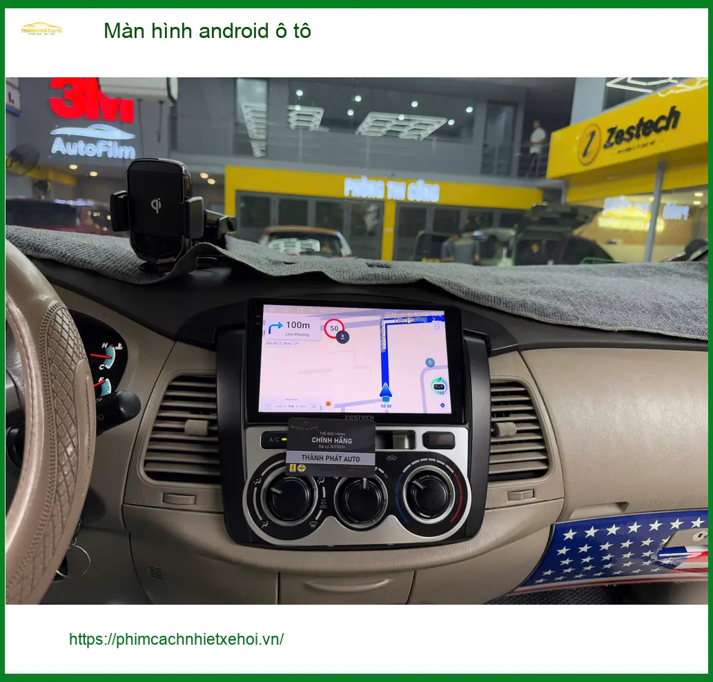 Chị Minh Thư lắp màn hình android ô tô cho Hyundai Accent tại Quận 10 vì màn zin quá cũ ảnh thực tế 3