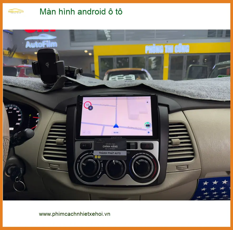 Chị Minh Thư lắp màn hình android ô tô cho Hyundai Accent tại Quận 10 vì màn zin quá cũ ảnh thực tế 4