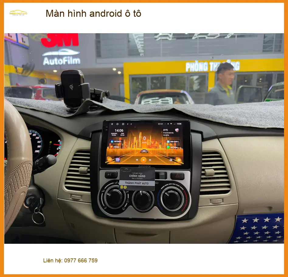 Chị Minh Thư lắp màn hình android ô tô cho Hyundai Accent tại Quận 10 vì màn zin quá cũ ảnh thực tế 5