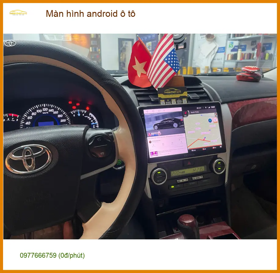 Chị Bích lắp màn hình Android ô tô Hyundai Accent Quận 2 xem bản đồ