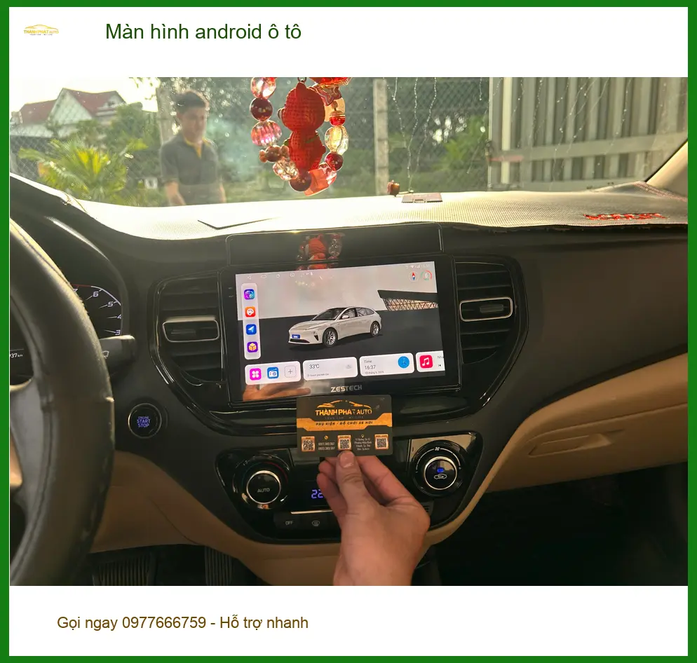 Chú Quang lắp màn hình Android ô tô Ford Everest tại Quận 8 để vợ tiện xem bản đồ du lịch ảnh thực tế 2